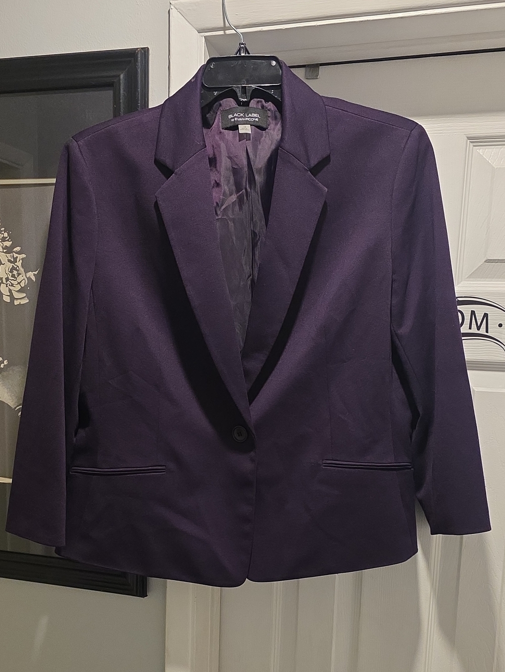 Black Label Deep Purple Women's Single-Button Blazer
